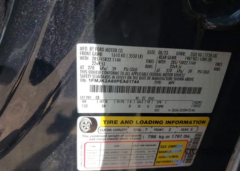 2023 Ford Expedition Limited Max from USA, damaged, VIN 1FMJK2A80PEA61744